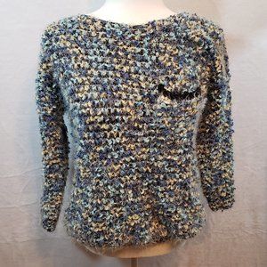 Textured Multi-Colored Sweater with Pocket Medium